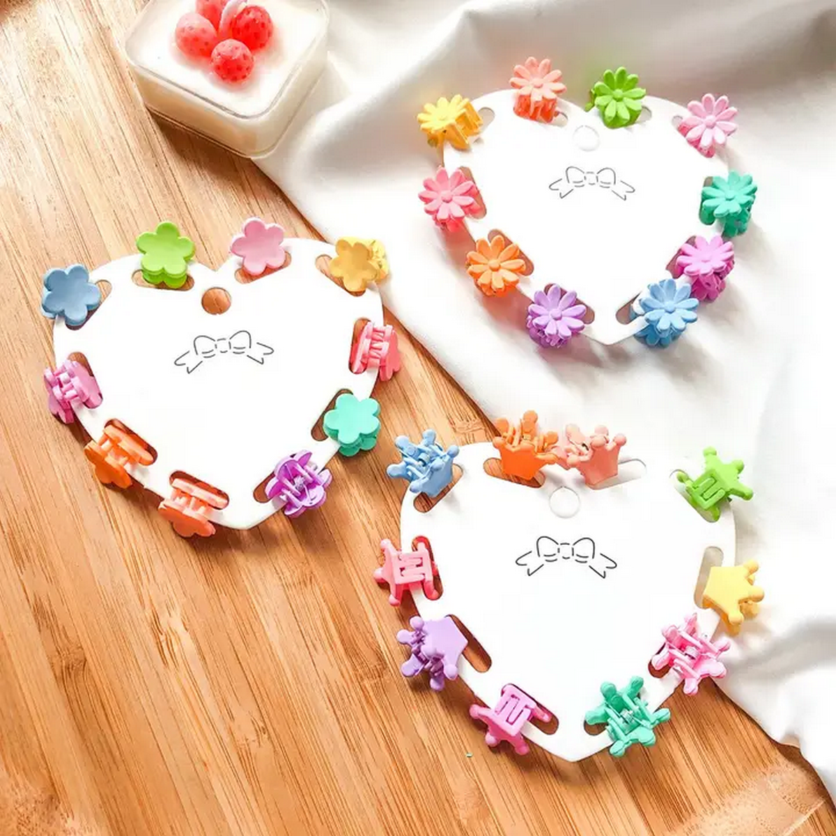 10PCS MINI HAIR CLAW SET CANDY COLOR CUTE CLIPS_CWAHA0716