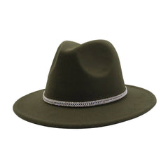 ETHNIC VINTAGE WOOL BLEN FEDORA HAT FOR MEN WOMEN_CWAH04403
