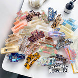 Retro And High-End Acetate Leopard Hair Clippers