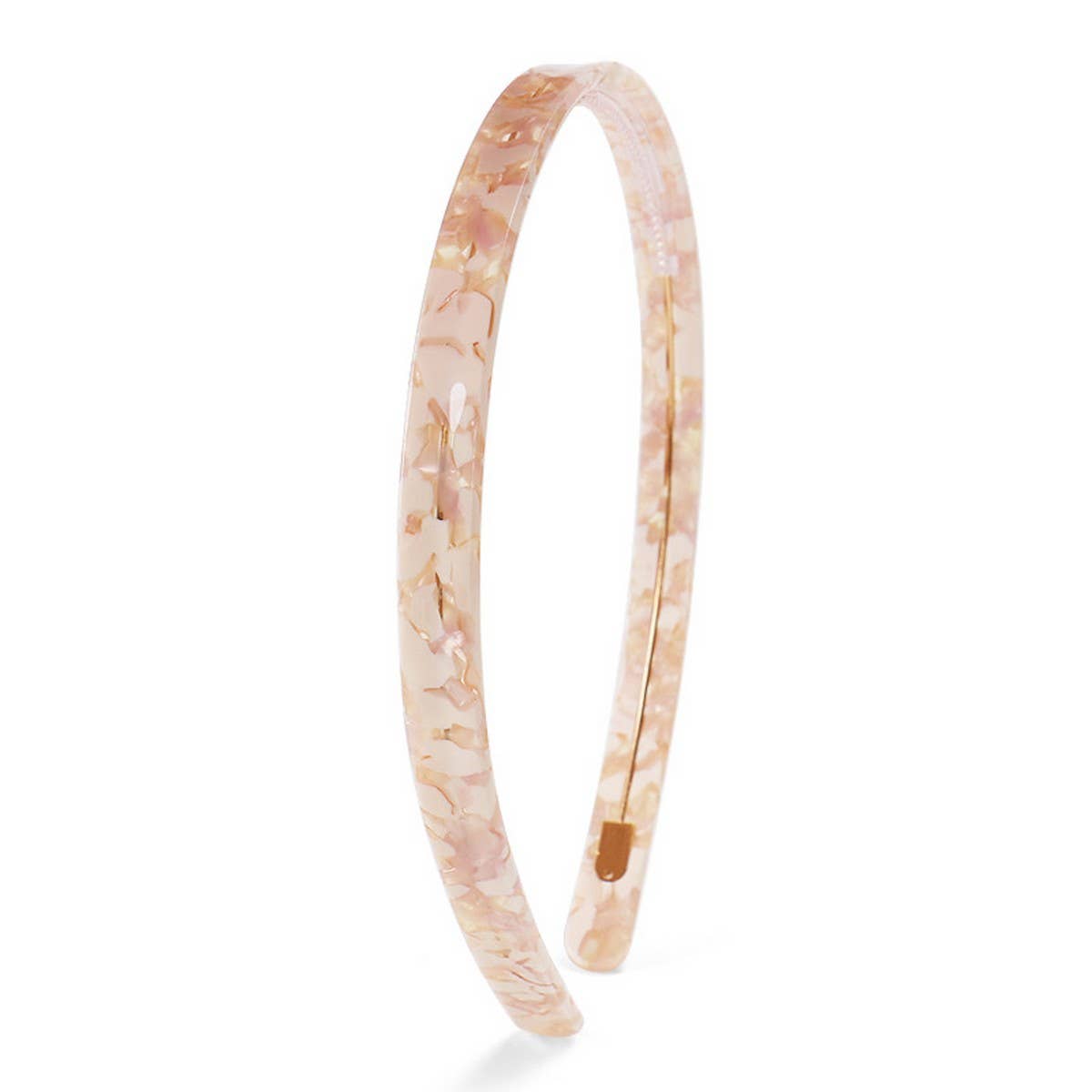 SIMPLE 1CM NARROW ACETATE HAIRBAND HAIRPIN_CWAHA4340