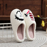 HALLOWEEN HORROR EMBROIDERED COTTON SLIPPERS_CWSHS0854
