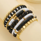 SIMPLE MULTI STRAP POLYMER CLAY BRACELET SET_CWMM3527