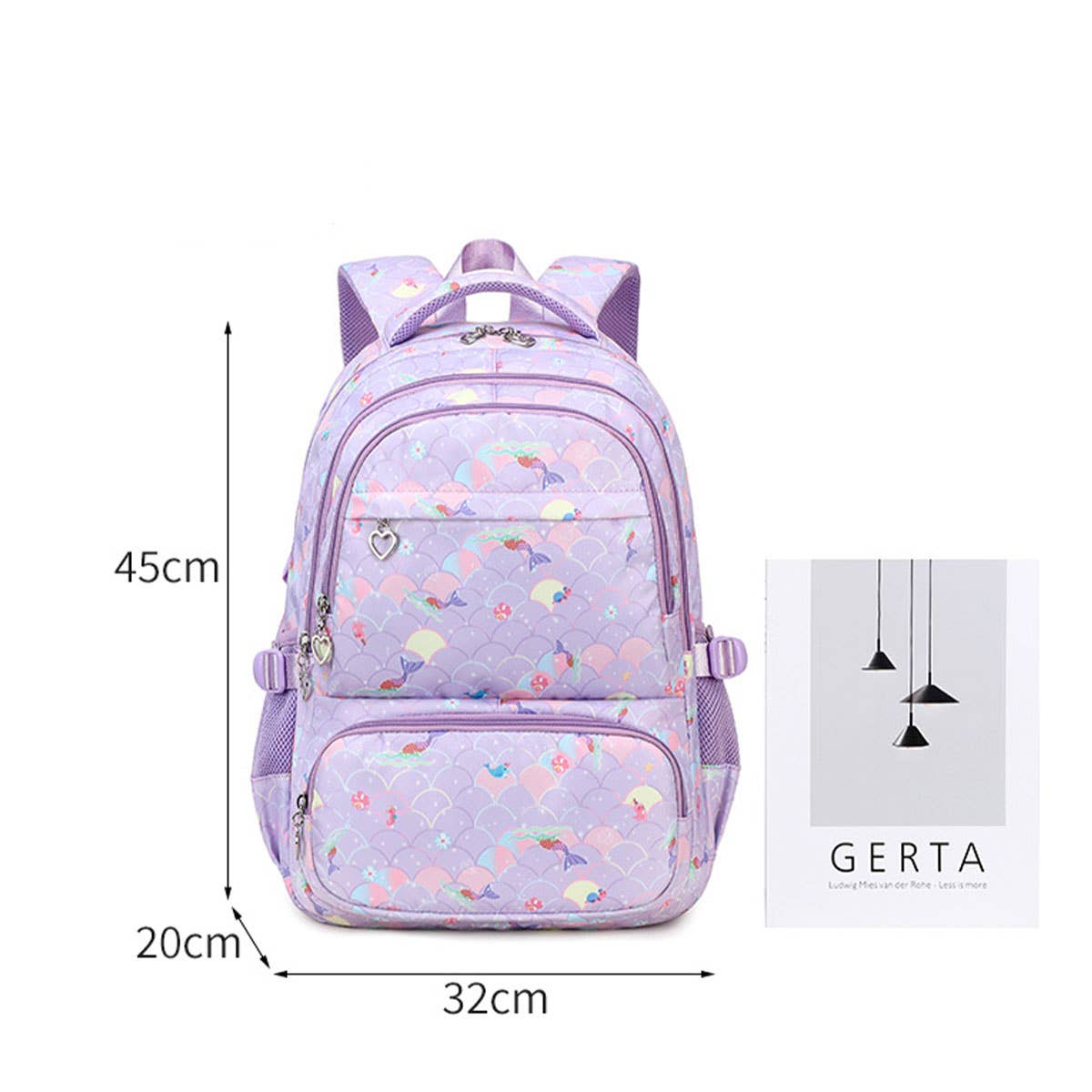 GIRLS BACKPACKS FOR SCHOOL 3 PIECE OCEAN DESIGN_CWAB5392