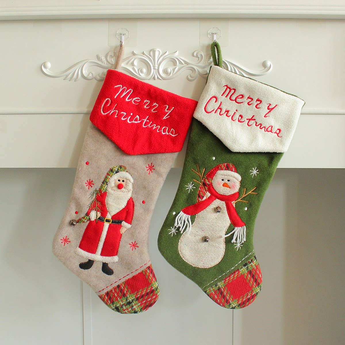 EMBROIDERED GIFT CHRISTMAS STOCKING CANDY BAG_CWMS1451