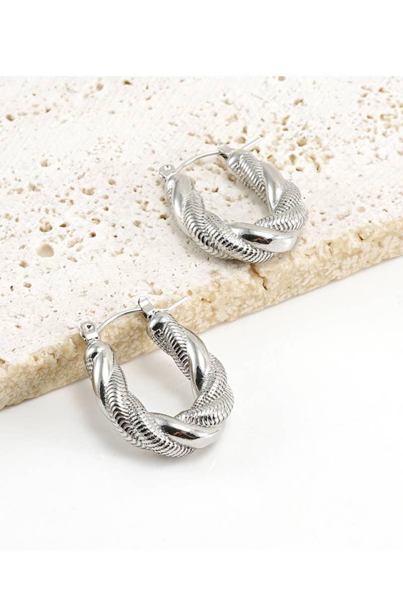 18K Gold Plated Stainless Steel Ring Earrings_Cwaje0376