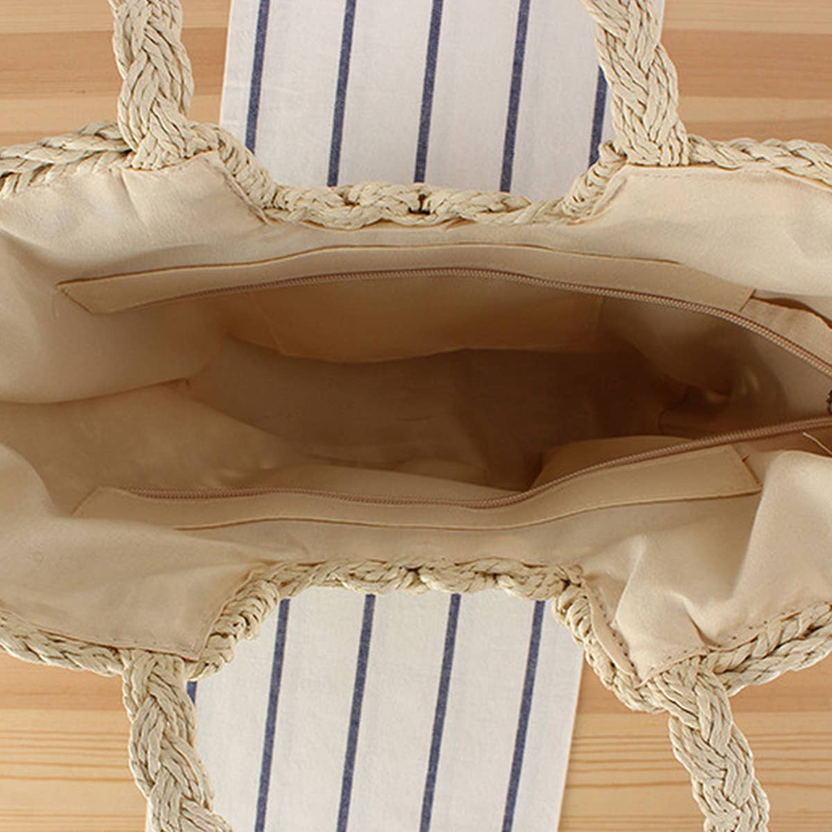 RETRO DAILY LARGE CAPACITY SHOULDER STRAW BAG_CWAB2032