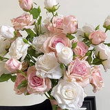 Vintage Dried-Look 3-Head Artificial Roses_Cwmm6464