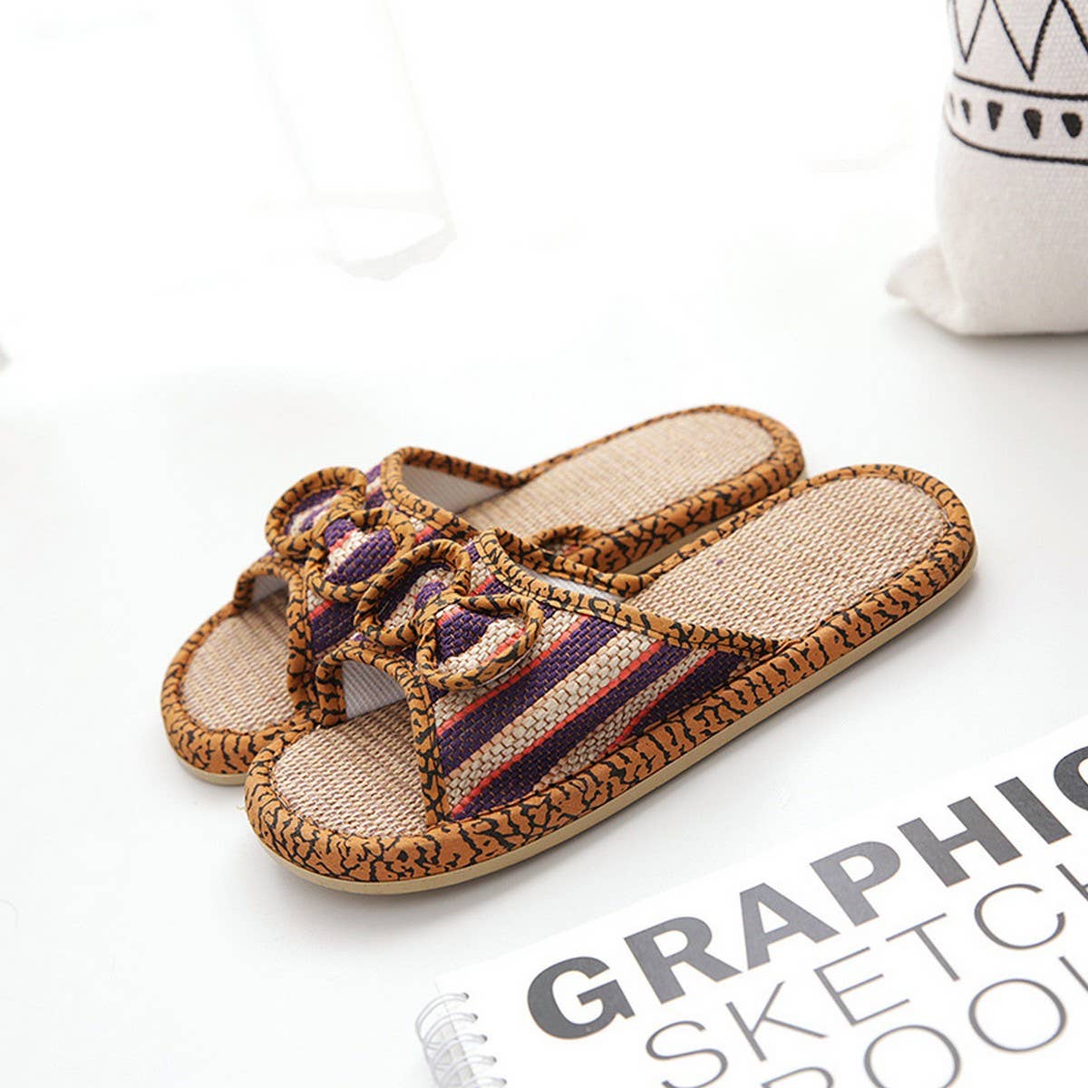 SILENT INDOOR SLIPPERS WITH SOFT DOUBLE FABRIC_CWSHF0170