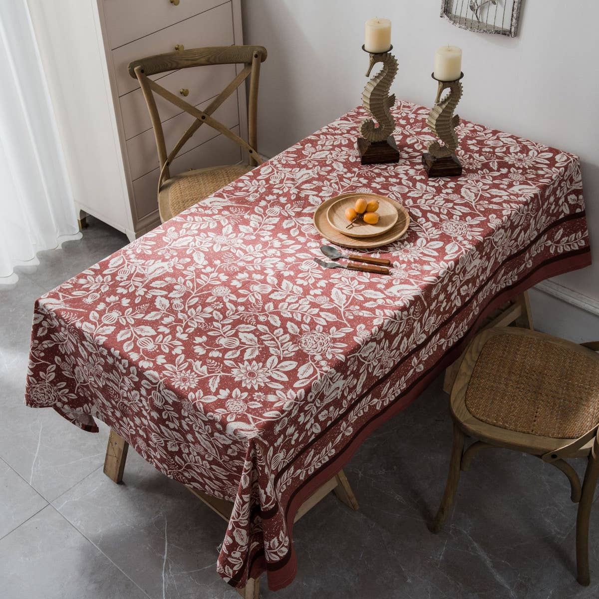 RECTANGULAR GEOMETRIC STRIPED TABLECLOTH_CWMM0961