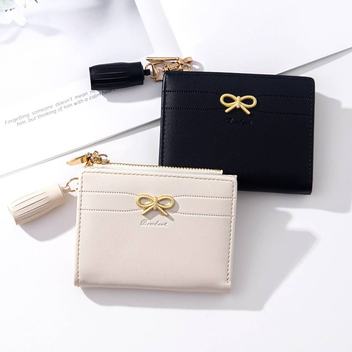 Minimalist Bow Zipper 2-Fold Wallet_Cwab06261