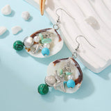 BOHEMIAN SHELL BEADED PENDANT EARRINGS_CWAJE1553