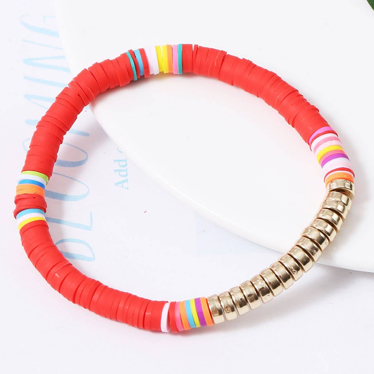 6PCS COLOR BLOCK BEADED BRACELET_CWAJE0440