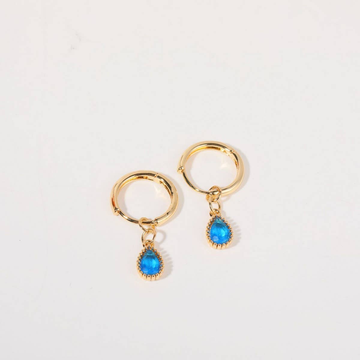 COLORFUL BIRTHSTONE EARRINGS TEARDROP EARRINGS_CWMM5519
