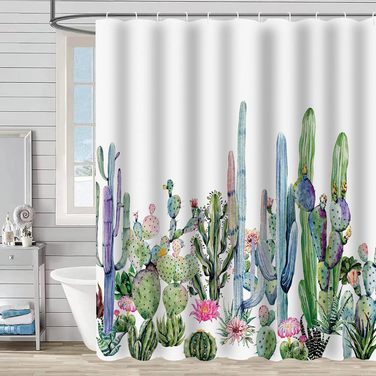 PLANT AND FLOWER WATERPROOF SHOWER CURTAIN_CWMM1795