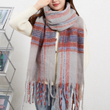 KOREAN STRIPED BRUSHED WINTER SCARF FOR WOMEN_CWASC2697