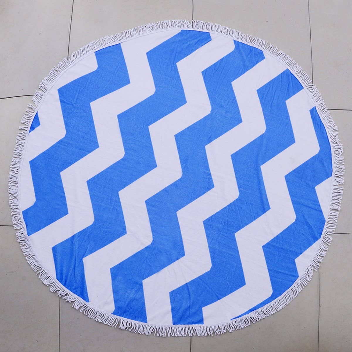ROUND MICROFIBER TASSEL BEACH TOWEL BLANKET_CWMM7602