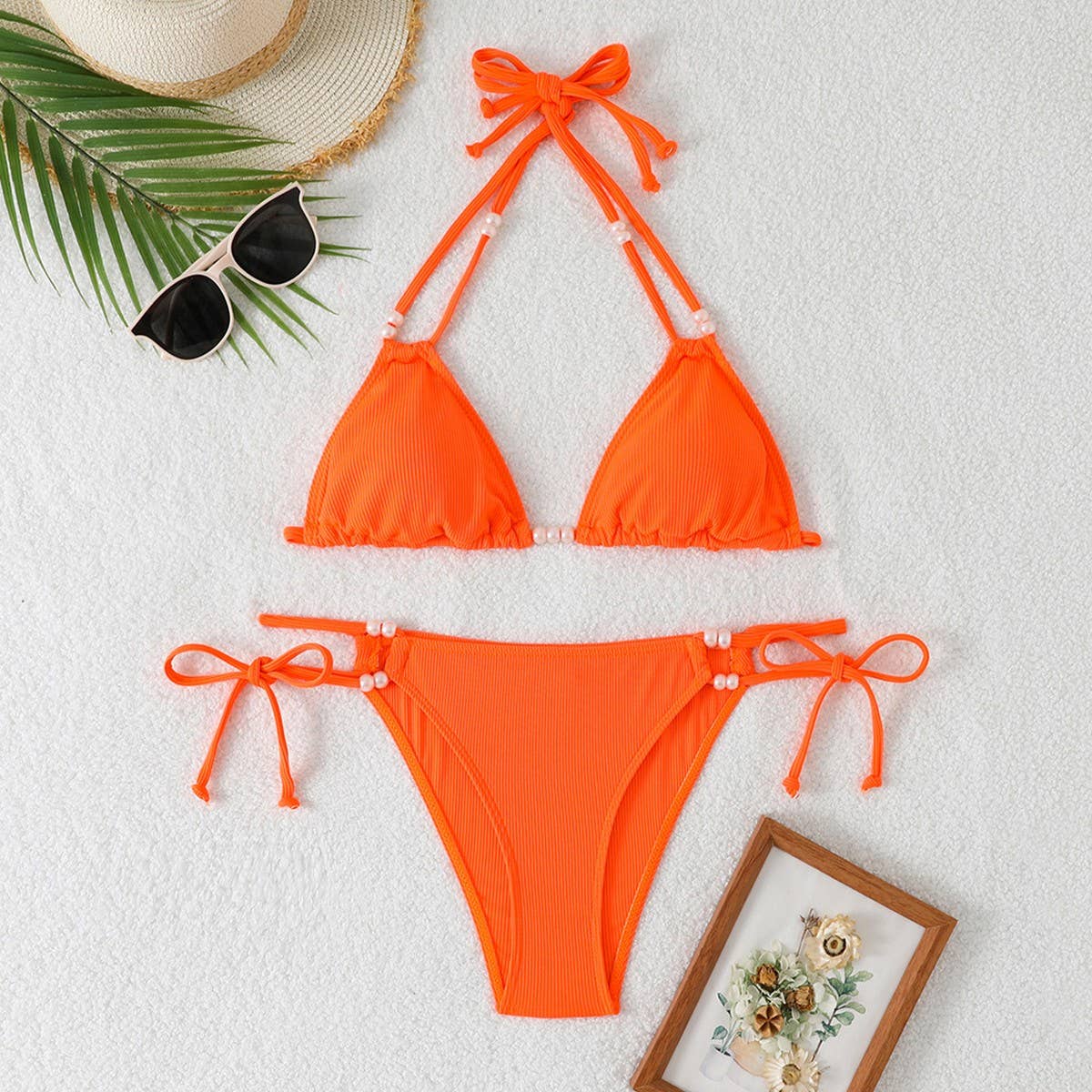 Sexy Pearl Beach Bikini Two-Piece Swimsuit