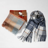 100% WOOL PLAID SCARF LONG WARM WINTER WRAP_CWASC1095