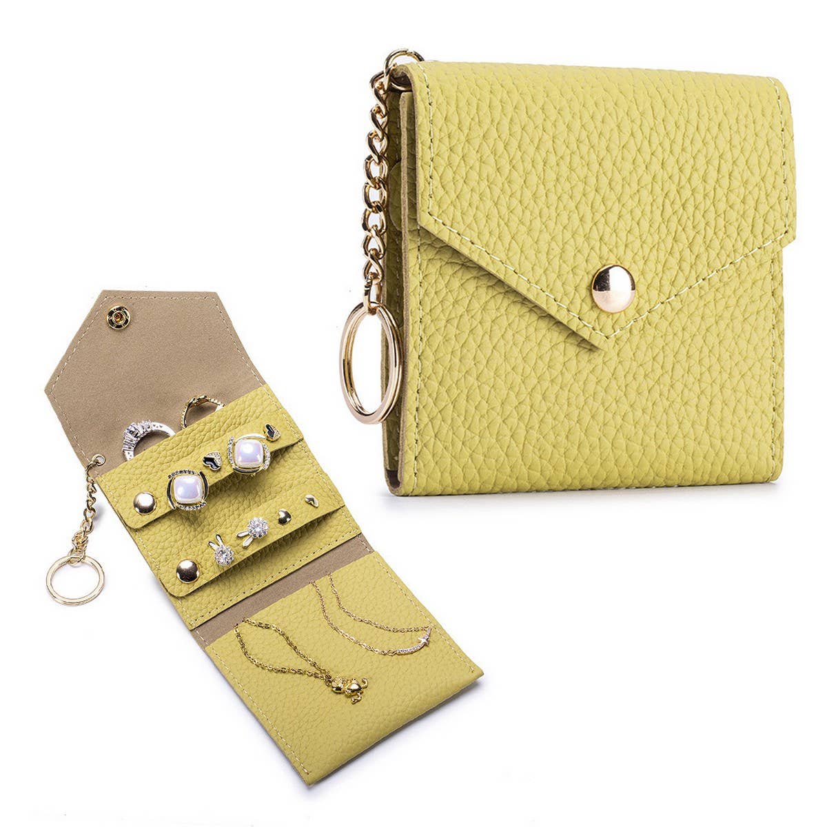 FASHION LEATHER JEWELRY POUCH PORTABLE ORGANIZE_CUAB00378