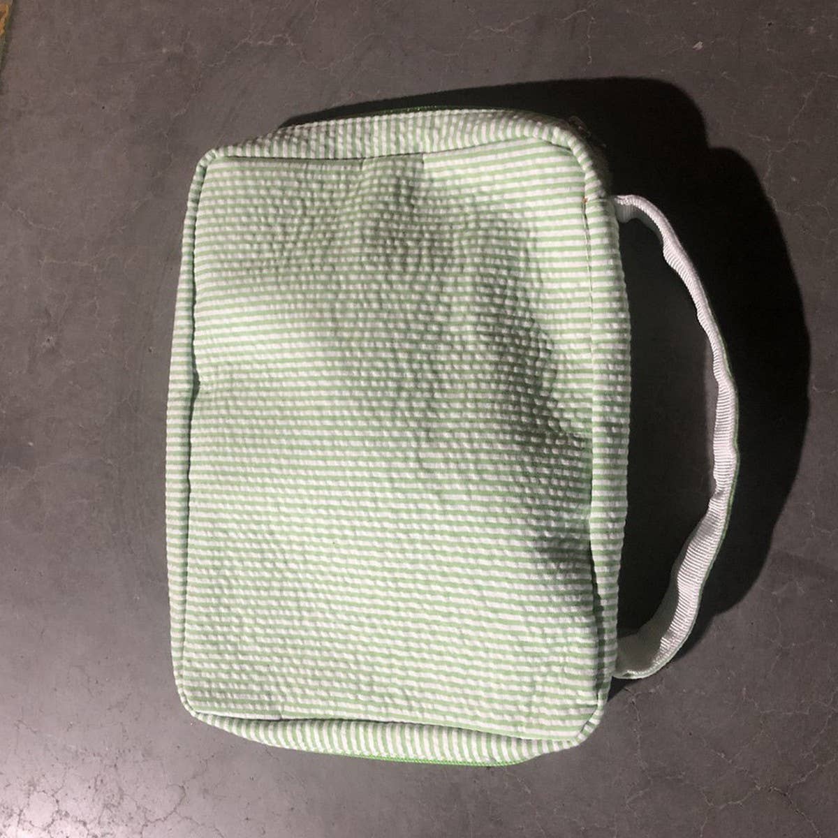 Striped Seersucker Portable Storage Bag_Cwab1412