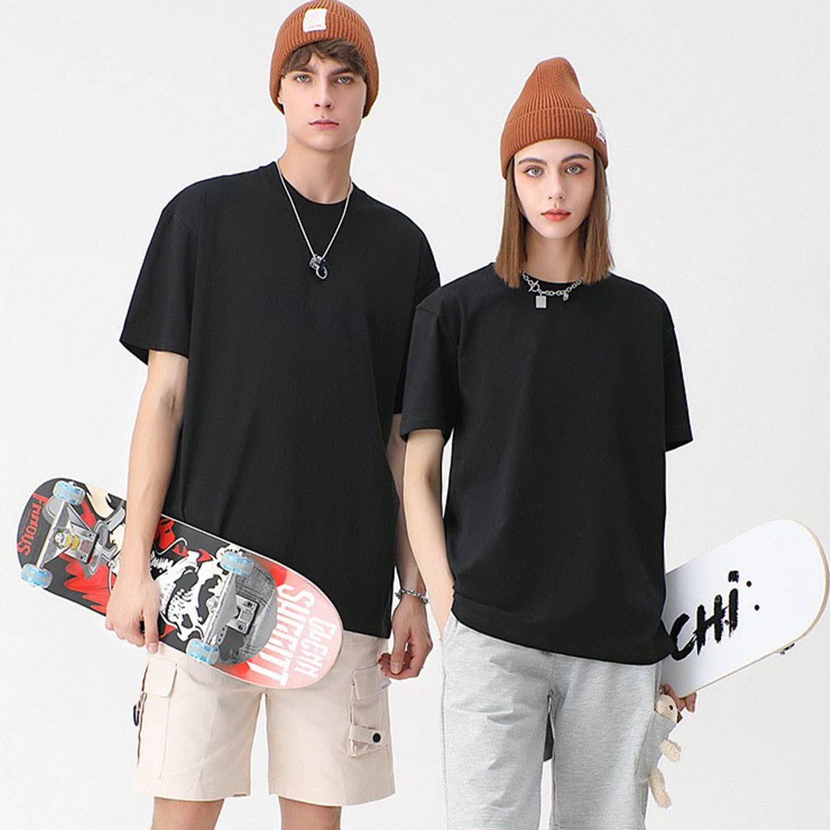 230G HEAVYWEIGHT COMBED COTTON T SHIRT BLANK OVERSIZED