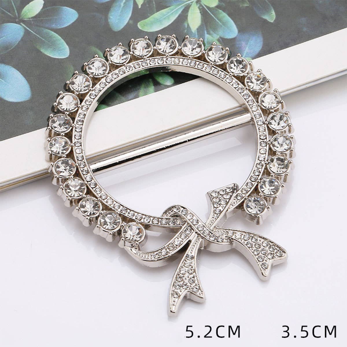 RING WITH BOW AND DIAMONDS SCARF RING WOMEN_CWMM2130