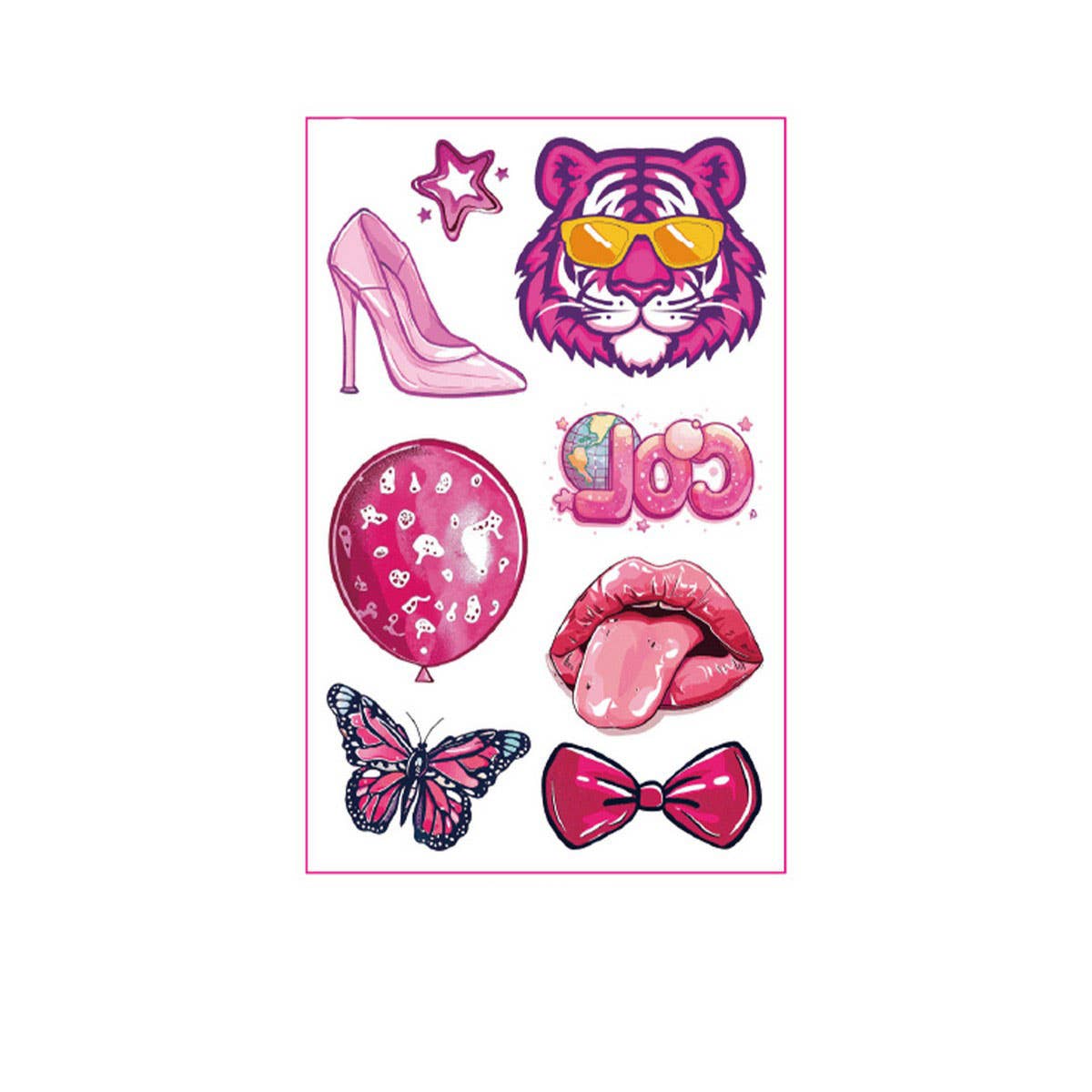 CUTE PINK WESTERN TATTOOS BACHELORETTE PARTY_CWMM8384