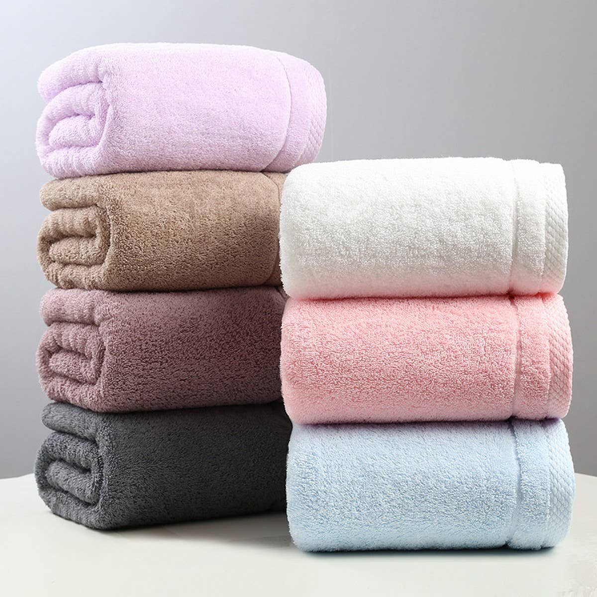 SOLID COLOR COTTON ADULT EXTRA THICK BATH TOWEL_CWMM2308