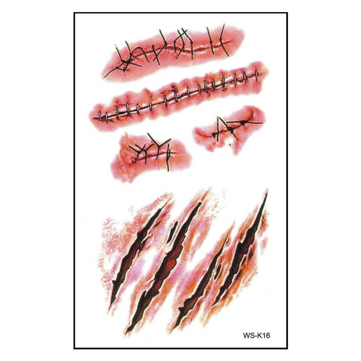 BLOODY SCAR TATTOOS HALLOWEEN PARTY WOUNDS_CWMM8378