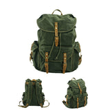Vintage Waxed Canvas Travel Backpack For Men_Cwab5548