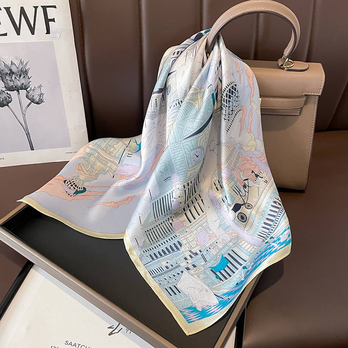 SQUARE SCARF CHIC STREET STYLE NECK HAIR WRAP_CWASC0619