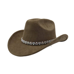 SOFT SUEDE FEDORA HAT WESTERN COWBOY STYLE_CWAH04425