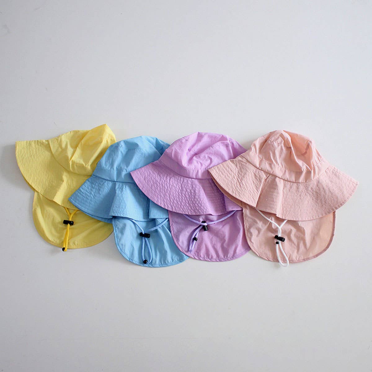 CHILDRENS CANDY COLOR THIN SHAWL BUCKET HAT_CWAH2862
