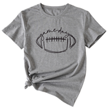 Wome Casual Tee With Fun Football Print_Cwdsd8368