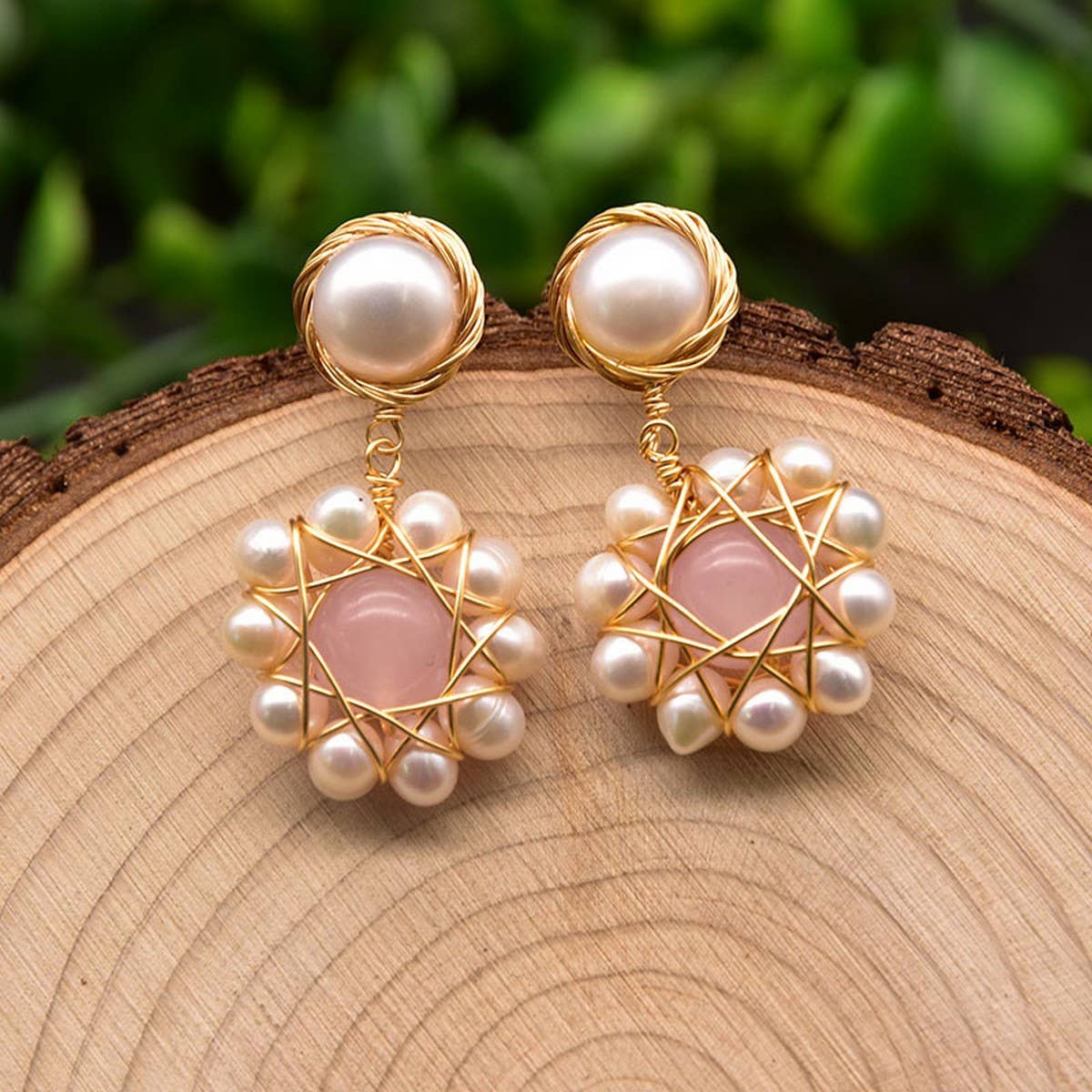 SWEET AND FRESH HANDMADE PEARL EARRINGS_CWAJE3783