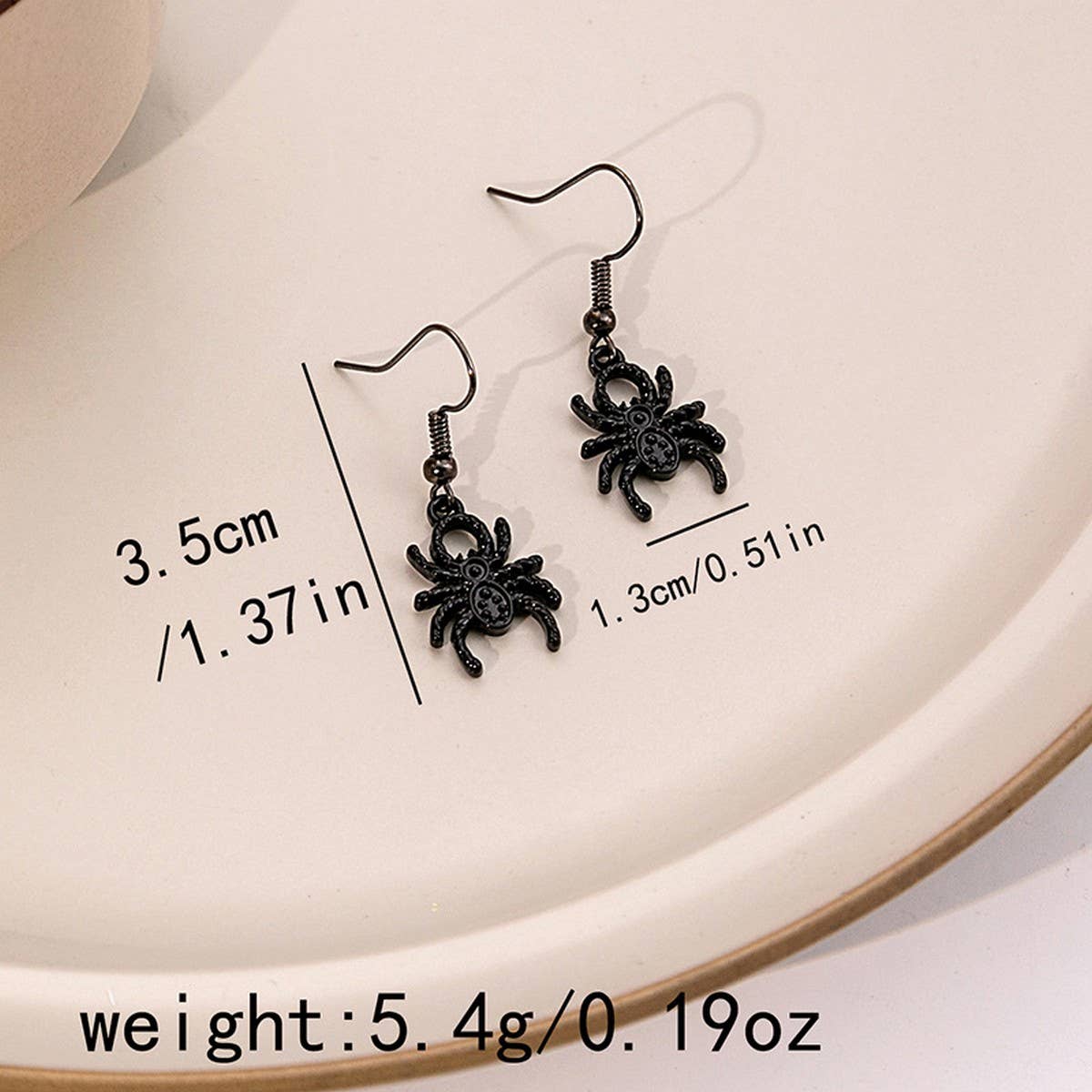 HALLOWEEN GHOST SPIDER WEB EARRINGS_CWAJE1832