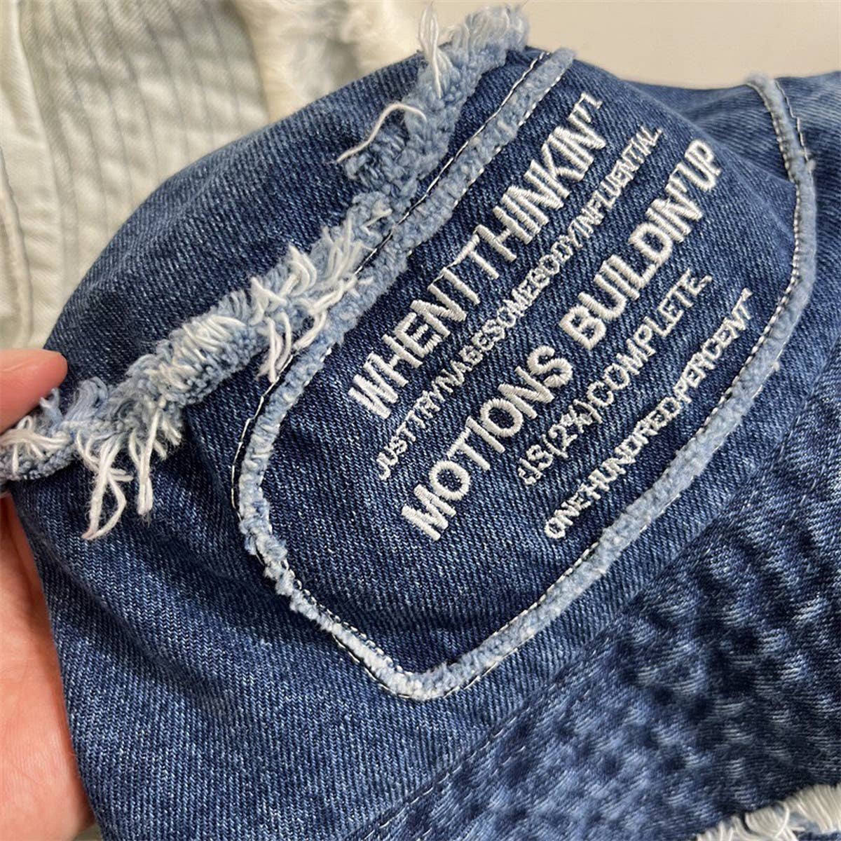 ALL MATCH WASHED LETTER EMBROIDERED BUCKET HAT_CWAB2850