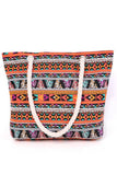 MULTI PATTERNED STYLISH SHOPPER BEACH BAGS_CWAB324