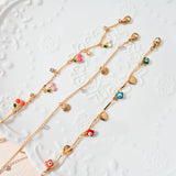 BEACH ANKLET WITH CHERRY SHELL STAR CHARMS_CWAJE4609