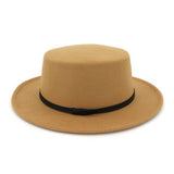 NEW STYLE FLAT TOP FLAT BRIM HAT JAZZ HAT_CWAH1781