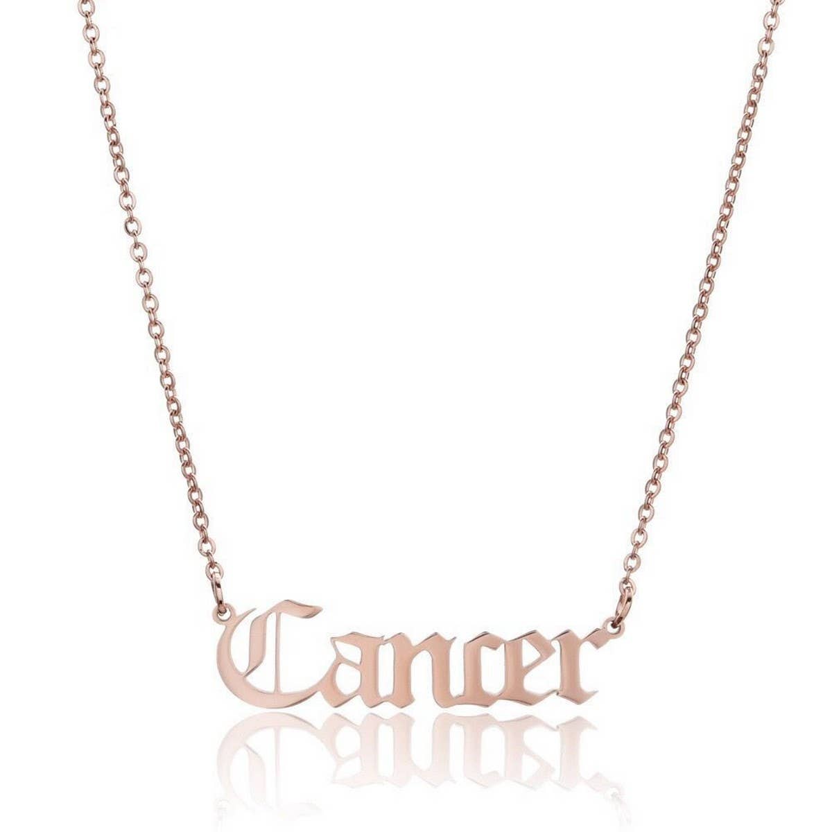 STAINLESS STEEL ZODIAC PENDANT CLAVICLE NECKLACE_CWMM2719