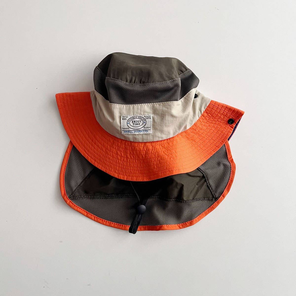 REMOVABLE CHILDRENS COLOR BLOCK BUCKET HAT_CWAH2870