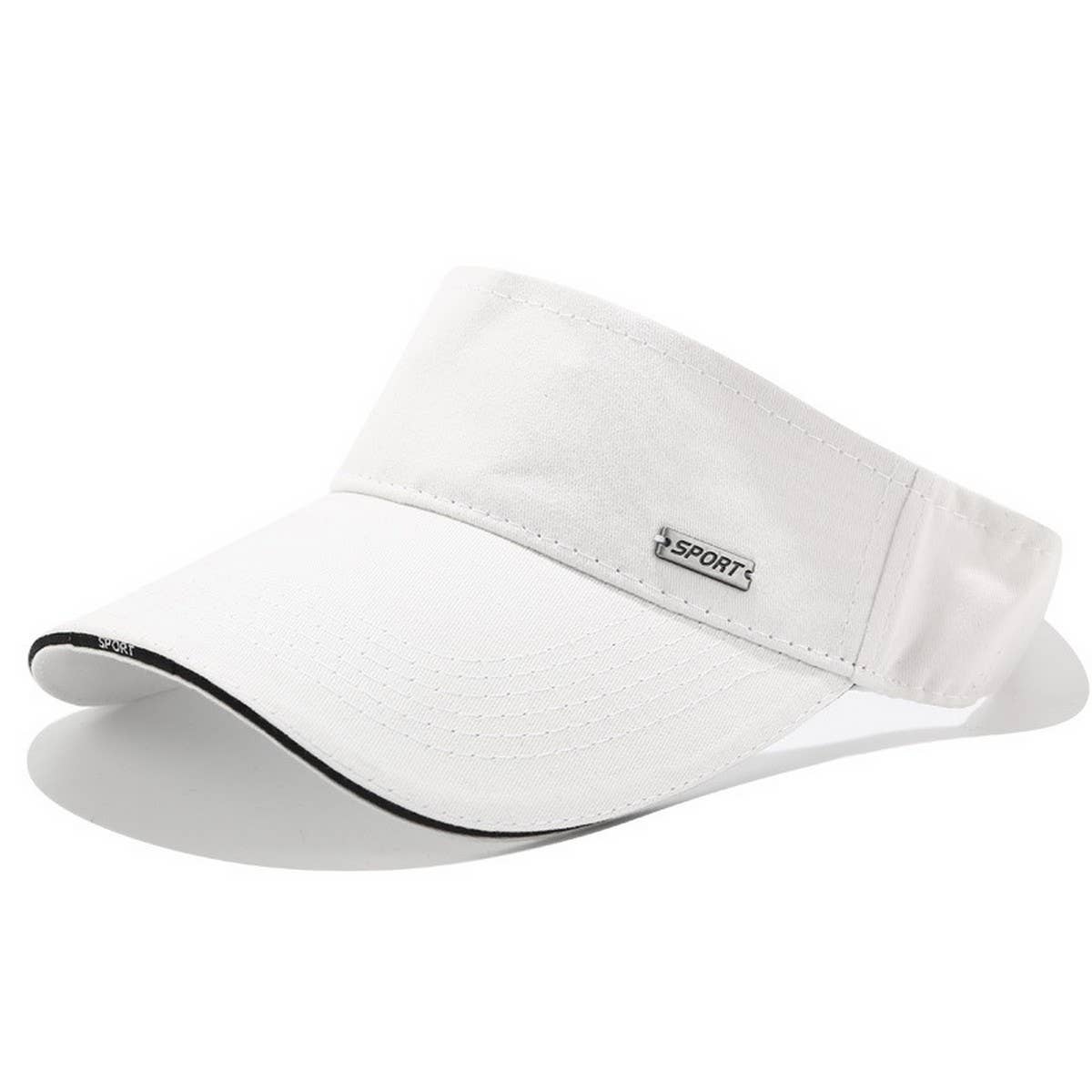 SPORT METAL LOGO VISOR HAT OUTDOOR SUNSHADE CAP_CWAH3297