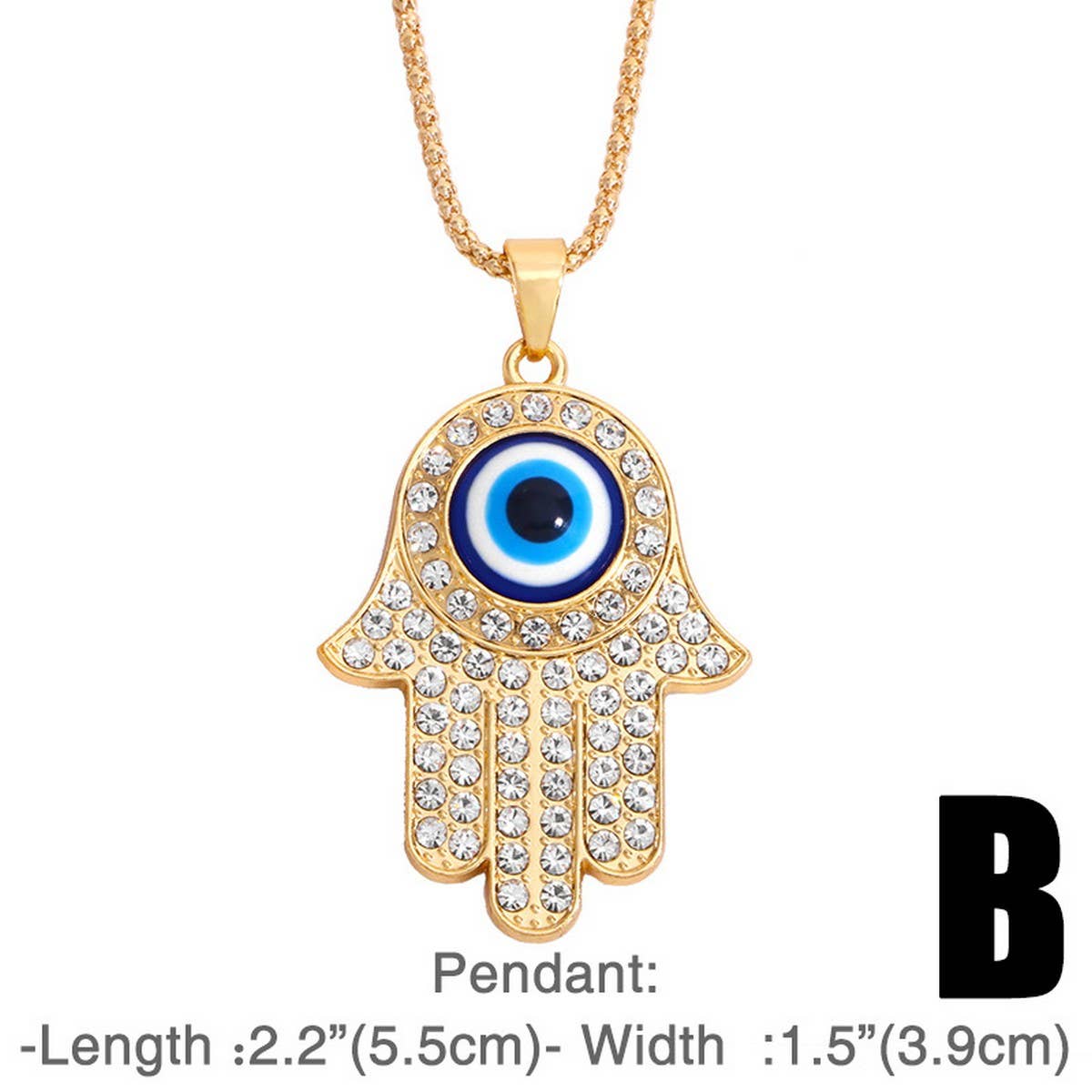 DEVILS EYE DIAMOND PENDANT NECKLACE_CWAJE0886