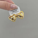 HALF FACE THREE DIMENSIONAL EARRINGS_CWAJE1345