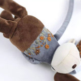 EMBROIDERED VINE FLOWER DEER PLUSH DOLL TOY_CWMM6049
