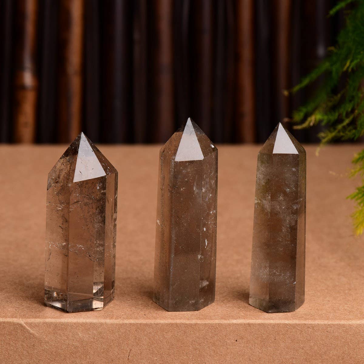 SMOKY QUARTZ CRYSTAL POINT TOWER_CWMM8106