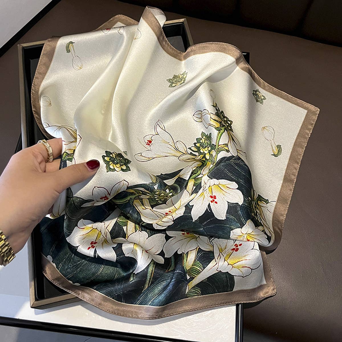 SILK SCARF FOR WOMEN VERSATILE SPRING SUMMER_CWASC0543