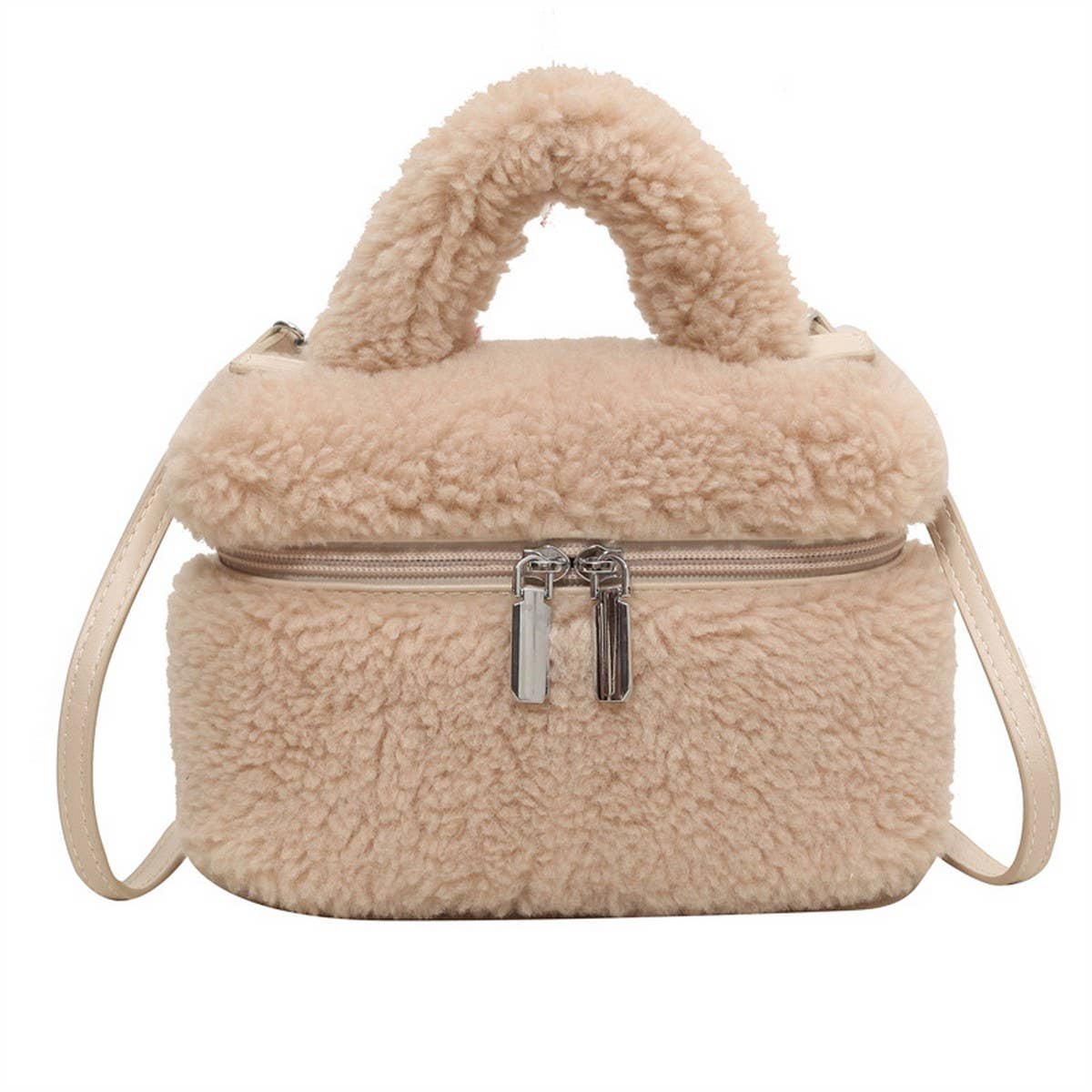 Winter One-Shoulder Crossbody Lamb Plush Bag_Cwab3924