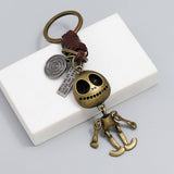 CREATIVE SKULL PENDANT COWHIDE KEYCHAIN_CWMM4701